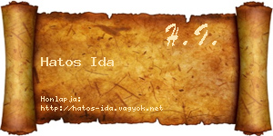 Hatos Ida névjegykártya