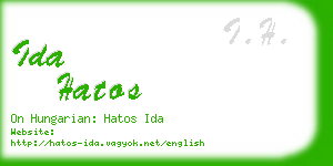 ida hatos business card